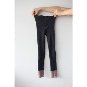Colorblock Wool Blend Leggings